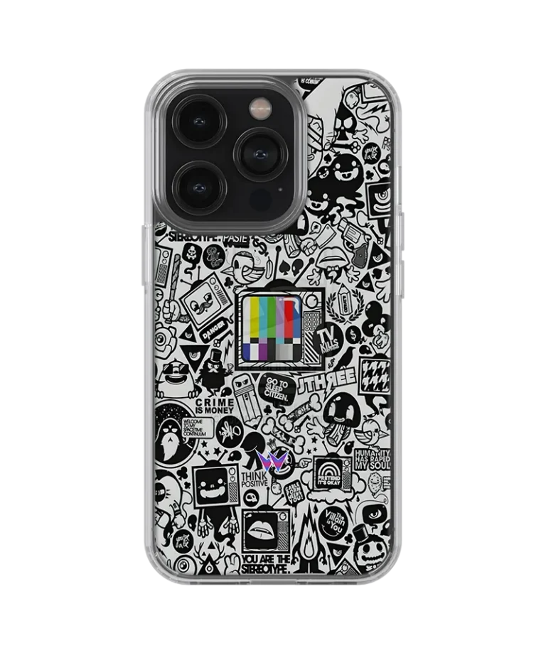 90s B&W Silicone Case