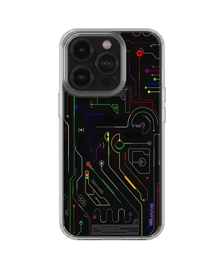 Multicolor Circuit Silicone Case
