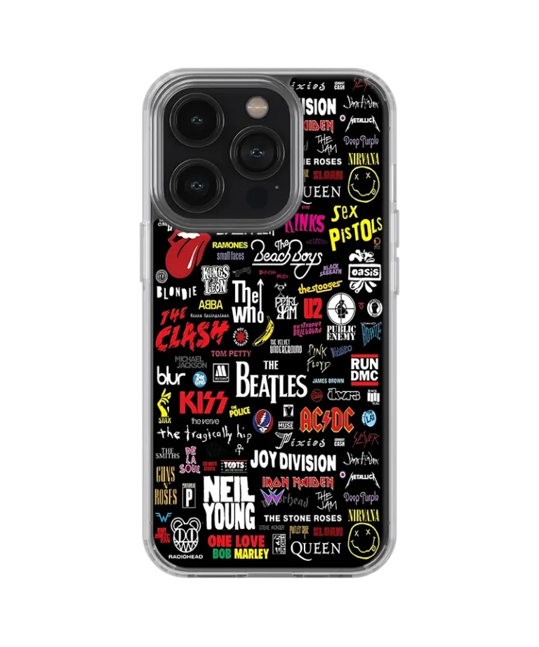 Music Labels Collage Silicone Case