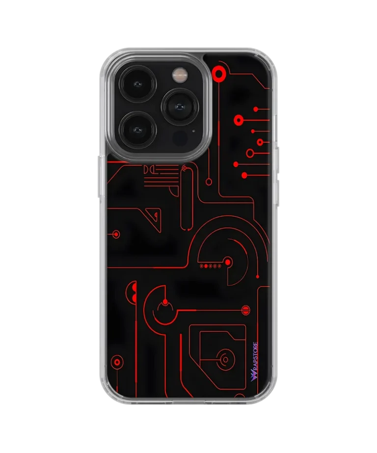 Red Circuit Silicone Case