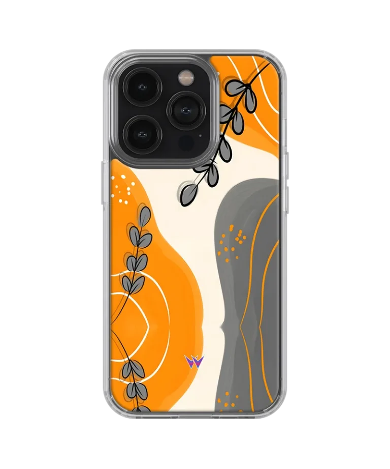 Gray Leaves Silicone Case