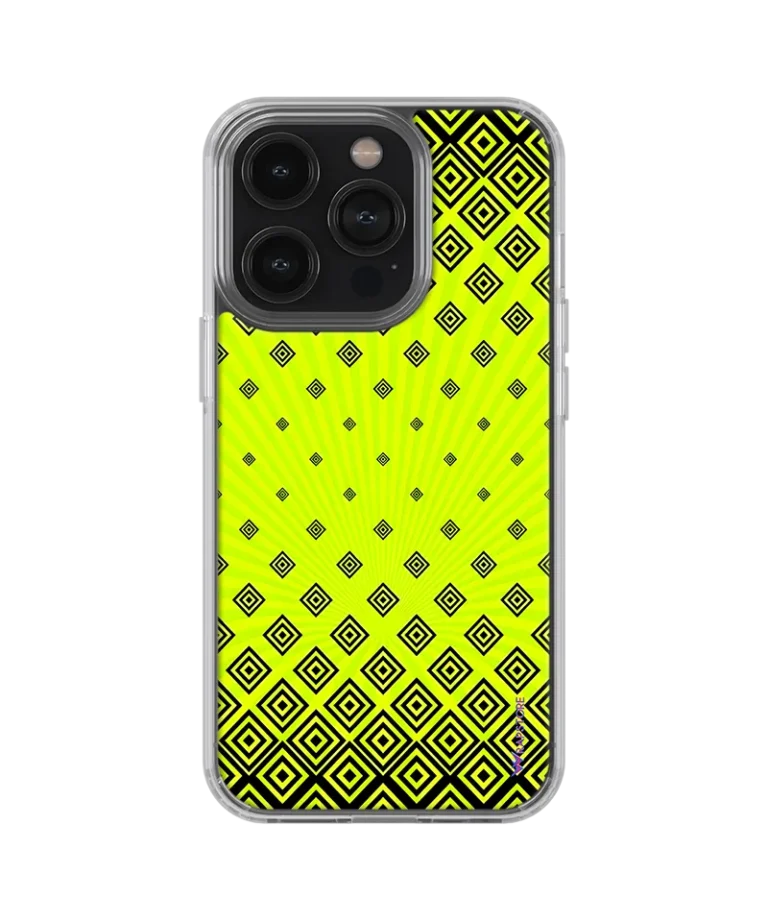 Neon Check Silicone Case